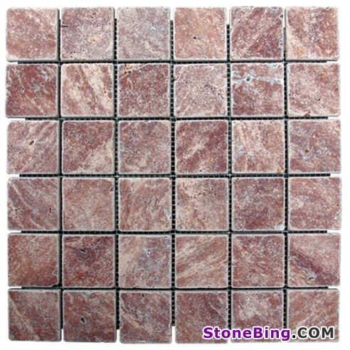 Red Travertine Mosaic