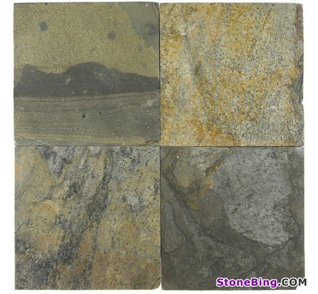 Gold Galaxy Slate Tile
