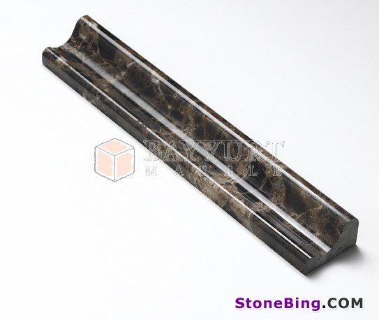 Dark Emperedor Marble Chair Rail