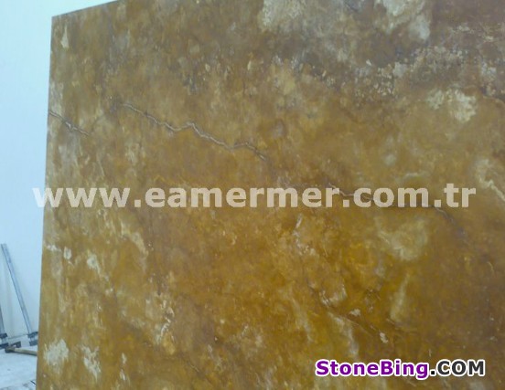 Yellow Dimple Travertine Slab