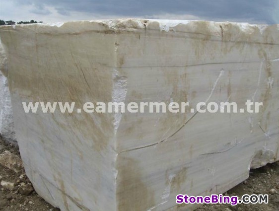 Usak White Marble Block