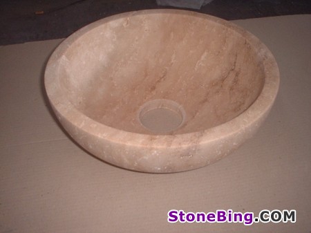 Light Travertine Sink