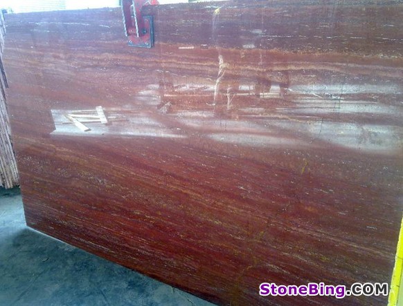 Red Travertine Slab