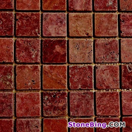 Red Travertine Mosaic