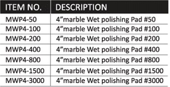 Marble Wet Polishing Pads