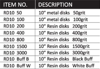 Slab Polishing Disks