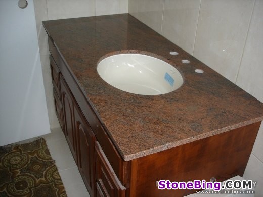 Multicolor Red Granite Vanity Top