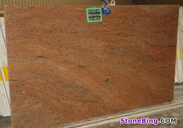 Red Multicolor Granite Slab