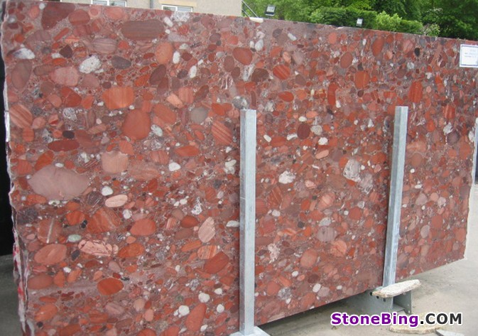 Rosso Marinace Granite Slab