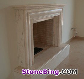 Aurora Portogalo Marble Fireplace