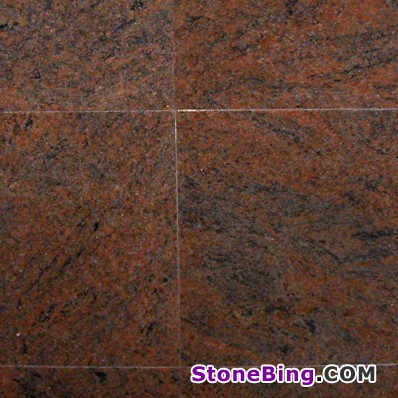 Multicoloured Red Granite Tile