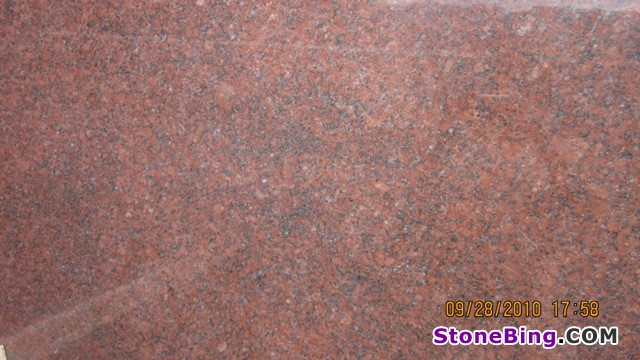 New Ruby Red Granite Slab