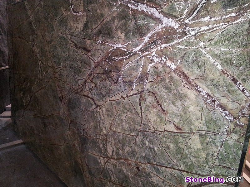 Rainforest Green Marble Slab