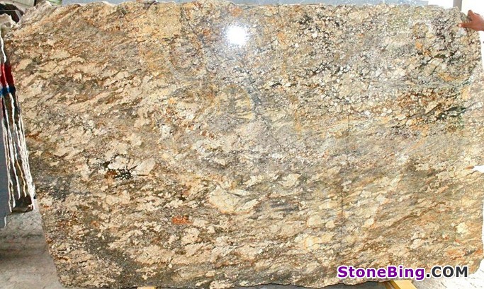 Golden Flame Granite Slab