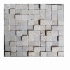 yellow travertine  mosaic