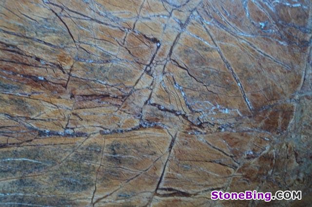 Rainforest Brown Marble Slab