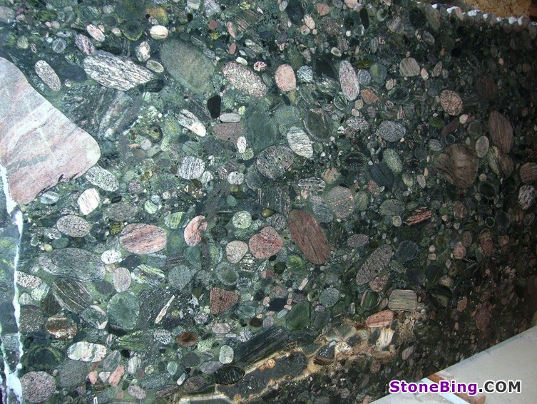 Green Marinace Granite Slab