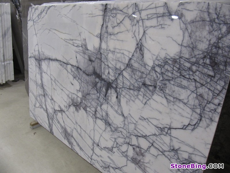 Lilac White Marble Slab