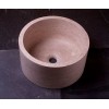 Ivory Travertine Cylindrical Sink