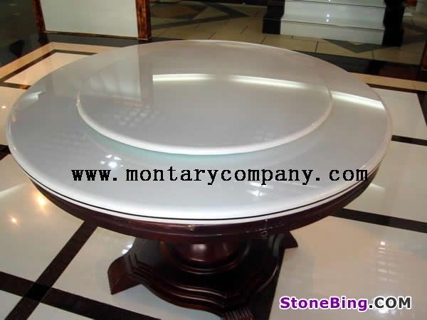 Crystallied Glass Stone Table Top