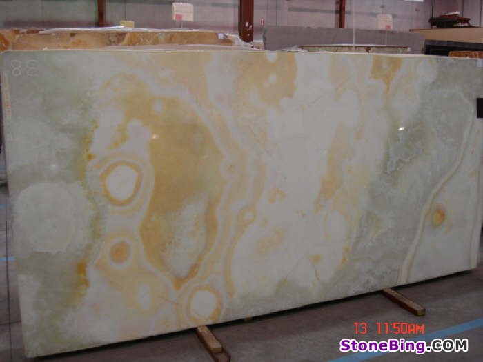 White Gold Onyx Slab