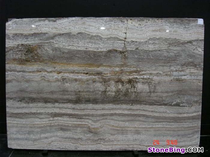 Silver Travertine Slab