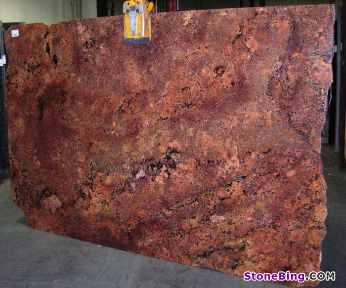 Juparana Bordeaux Granite Slab