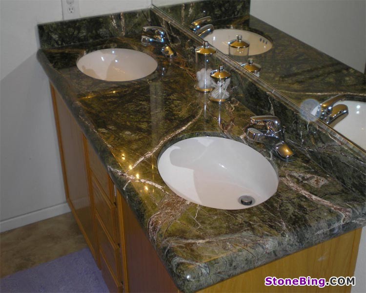 Rainforest Green Marble Vanity Top