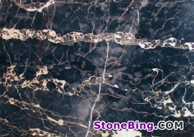 Black & Gold Marble Tile