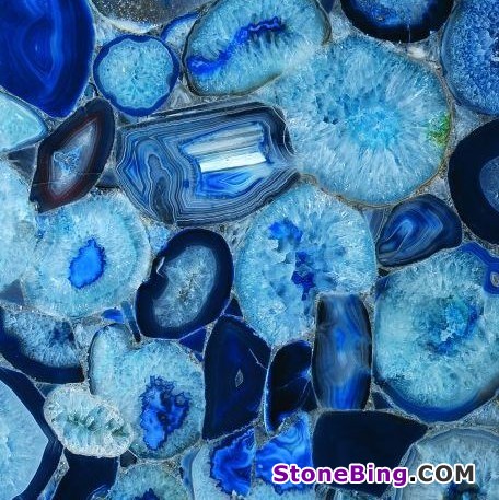 Blue Agate Semi Precious Stone