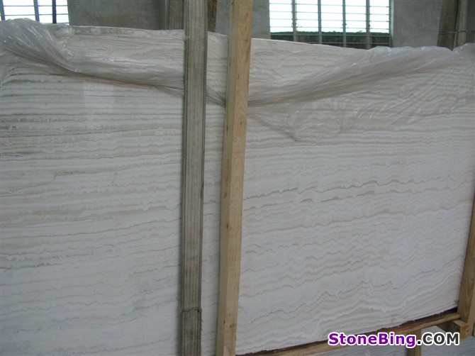 Snow White Travertine Slab