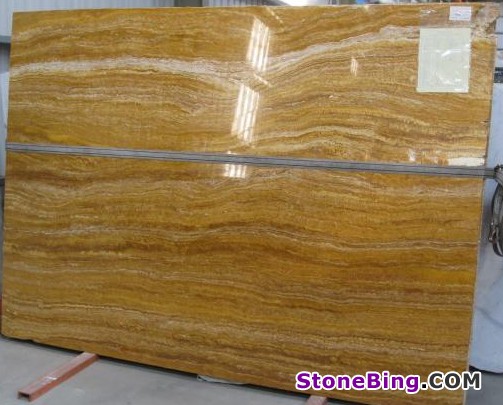 Golden Travertine Slab
