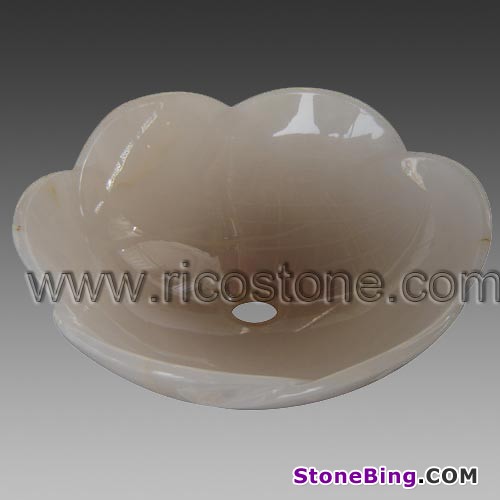 Pink Onyx Round Sink - Lily