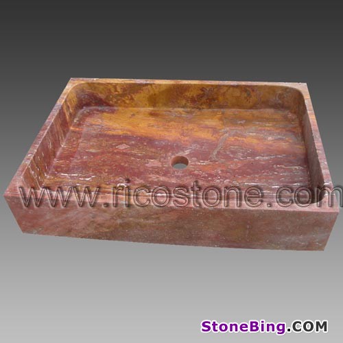 Red Travertine Tymi Sink