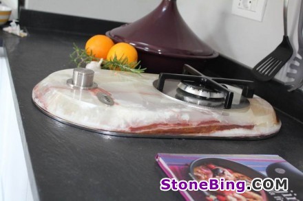 Cooking with gas on marble or granite cooktops