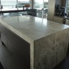 Biege Serpente Marble Kitchen Island