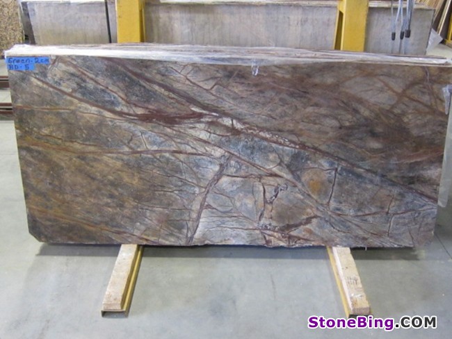 Rainforest Brown Marble Slab