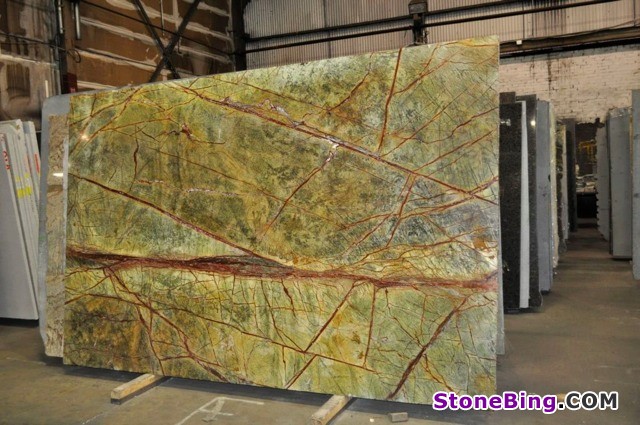 Rainforest Green Marble Slab