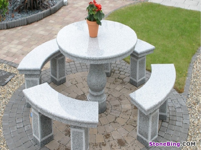 Granite Garden Table and Chair