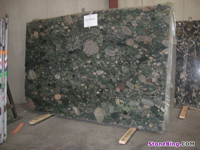 Green Marinace Granite Slab