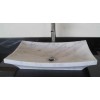 Cloudy White Rectangular Marble Sink