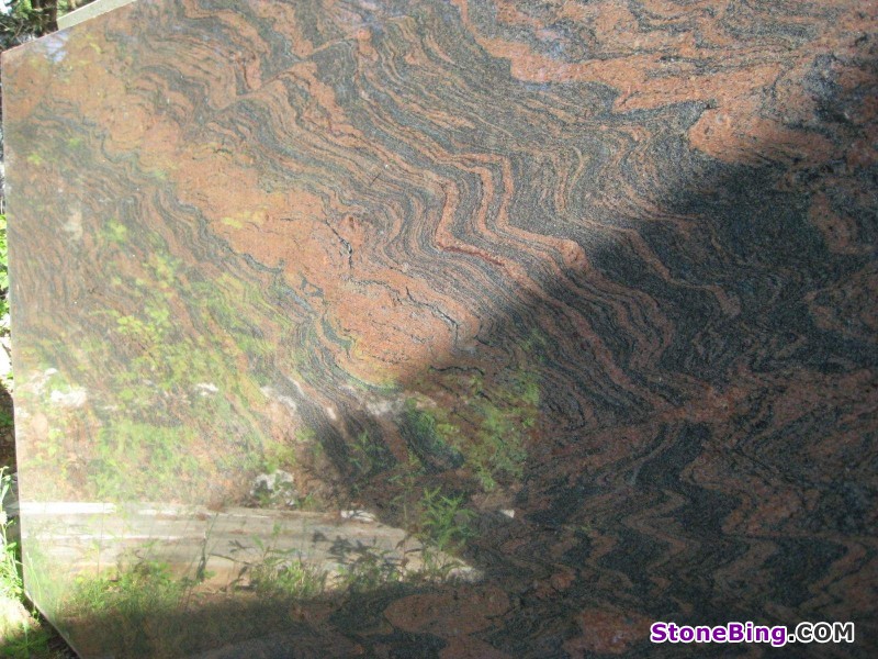 Smoky Red Granite Slab