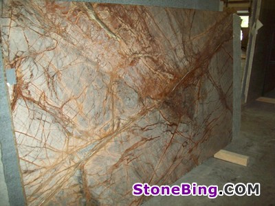 Rainforest Brown Marble Slab