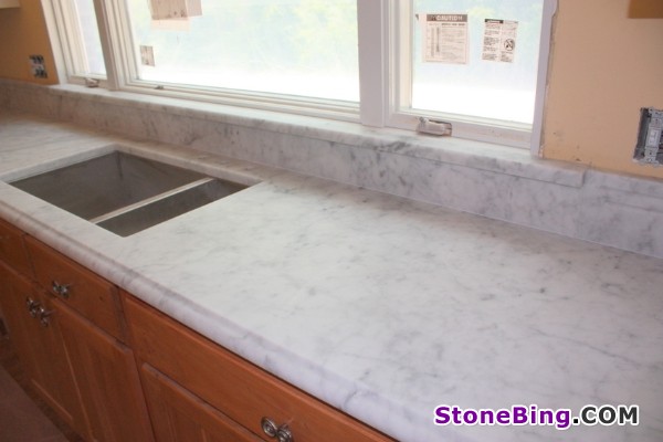 Carrara White Marble Countertop