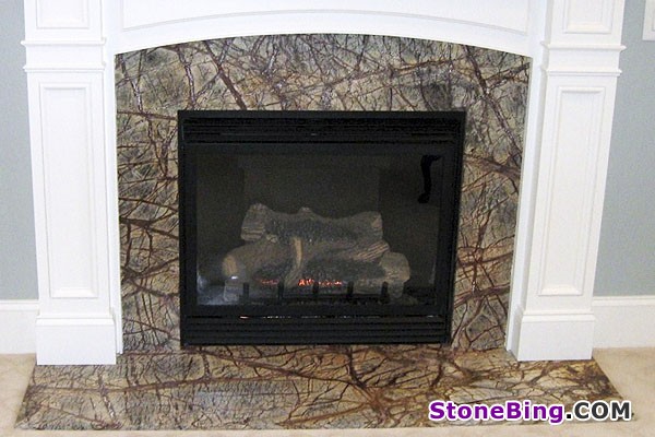 Rain Forest Marble Fireplace