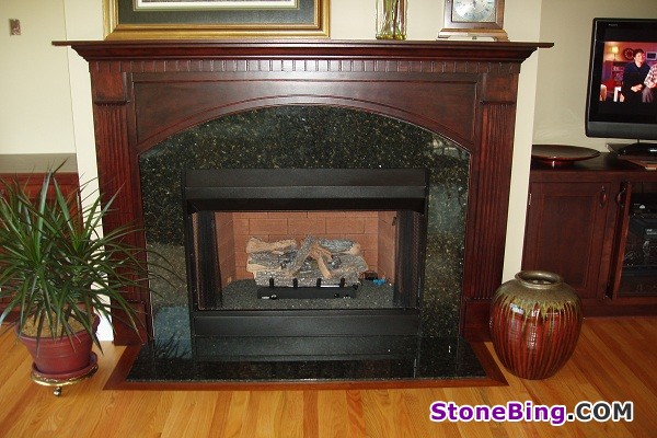 Uba Tuba Granite Fireplace