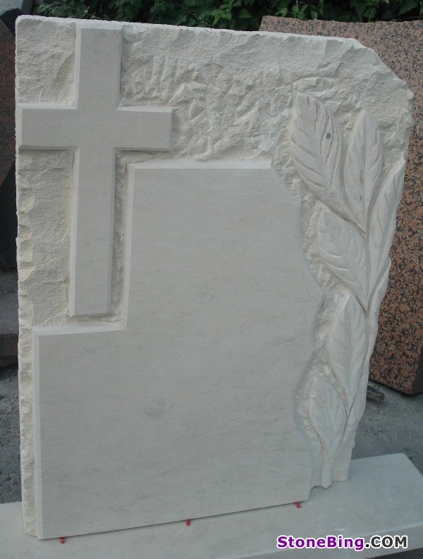 Gravestone with Cross Carving