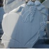 Heart Carving Marble Gravestone