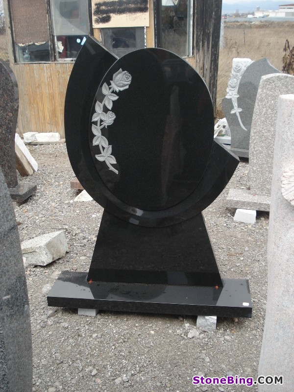 Black Granite Gravestone