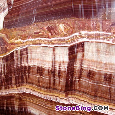 Red Wave Onyx Tile